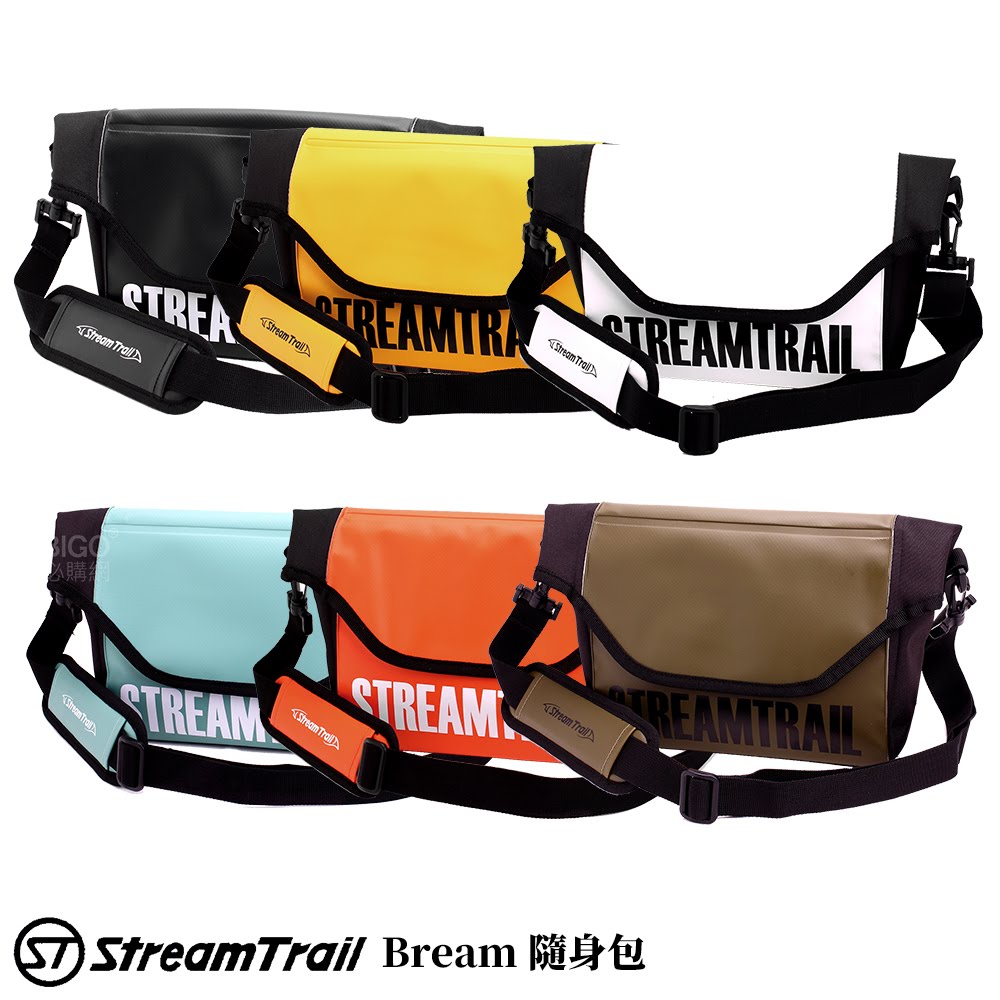 【日本 Stream Trail】Bream 隨身包 休閒包 外出包 斜背 側背 背包 魔鬼氈 輕巧方便 超具質感 時尚
