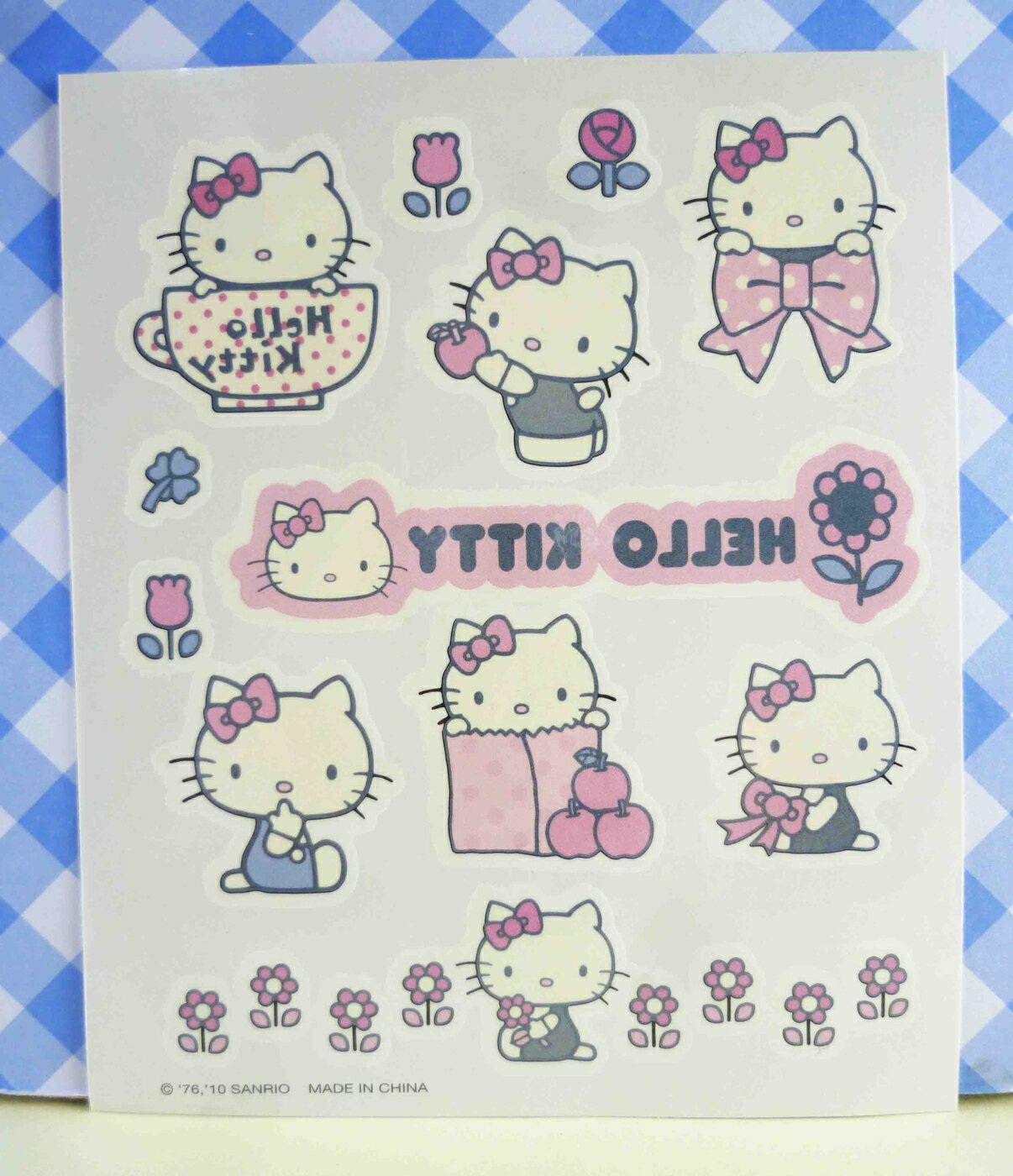 【震撼精品百貨】Hello Kitty 凱蒂貓 KITTY貼紙-香味紋身貼紙-粉蘋果 震撼日式精品百貨