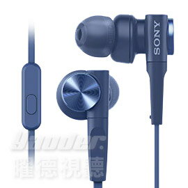 <br /><br />  【曜德★新品】SONY MDR-XB55AP 藍 重低音入耳式 支援智慧型手機 ★免運★送收納盒★<br /><br />