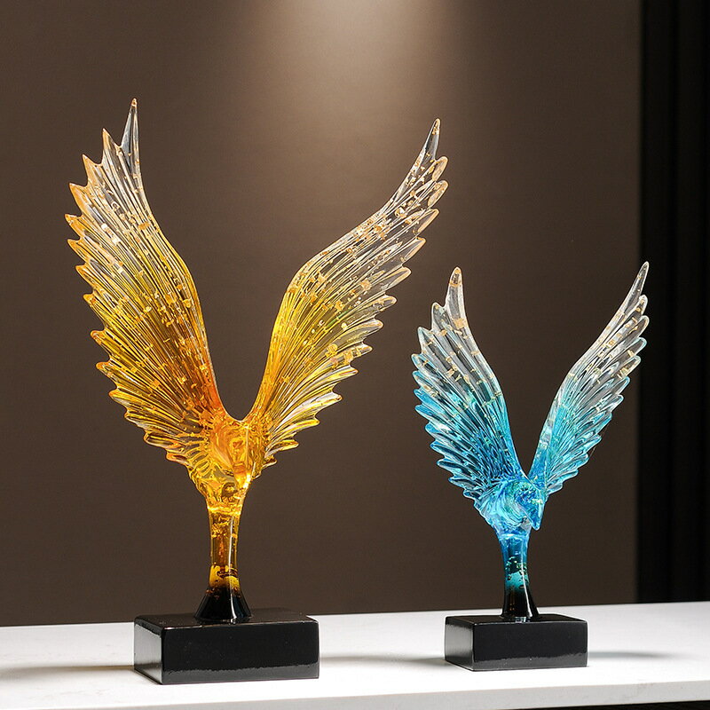 快速出貨 附發票 大鵬展翅飛鷹擺件高檔辦公室櫃裝飾品客廳酒櫃電視櫃擺設現代簡約