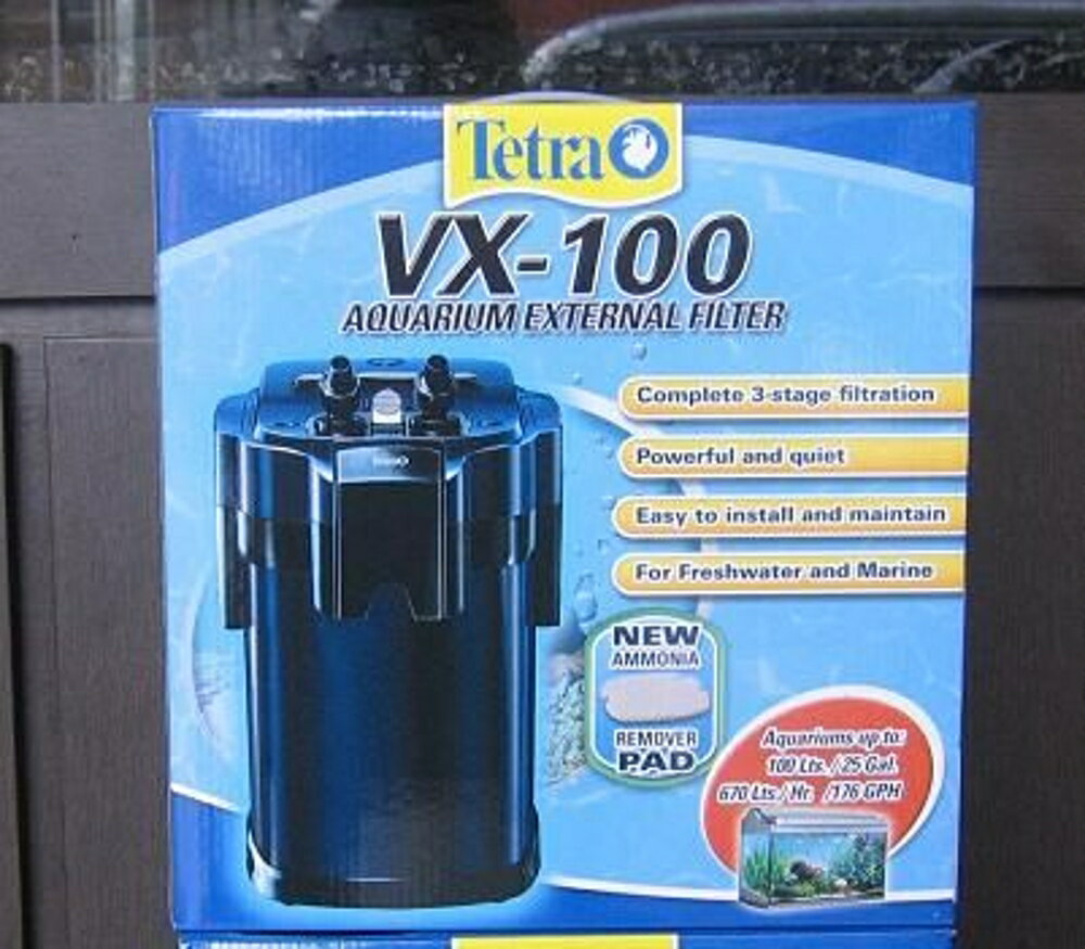 【西高地水族坊】 德國Tetra VX 外接過濾器 圓桶 方桶 過濾器-100 670L/H