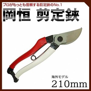 【預購】　日本 岡恒 OKATSUNE 岡恒 新製品 A級剪定鋏210mm 吊卡版 No.104 日本製 經典紅白花剪刀 岡恆 本職修枝剪 生花剪刀 園藝 花剪 剪定鋏 插花剪刀 剪 鋏 刀 盆景　【星野生活王】