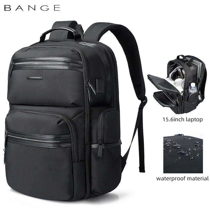 免運 背包 雙肩包男新款背包男士商務旅行大容量多功能USB電腦包書包