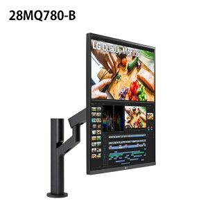 【最高折200+跨店點數22%回饋】LG 28MQ780-B 28吋Dual Up雙能機16:18 NanoIPS多工電腦螢幕 懸轉支架