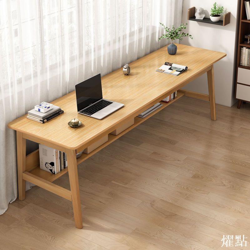 APP下單享點數9% 實木書桌家用臥室長條桌雙人電腦桌學習長桌子簡易家居好物出租房