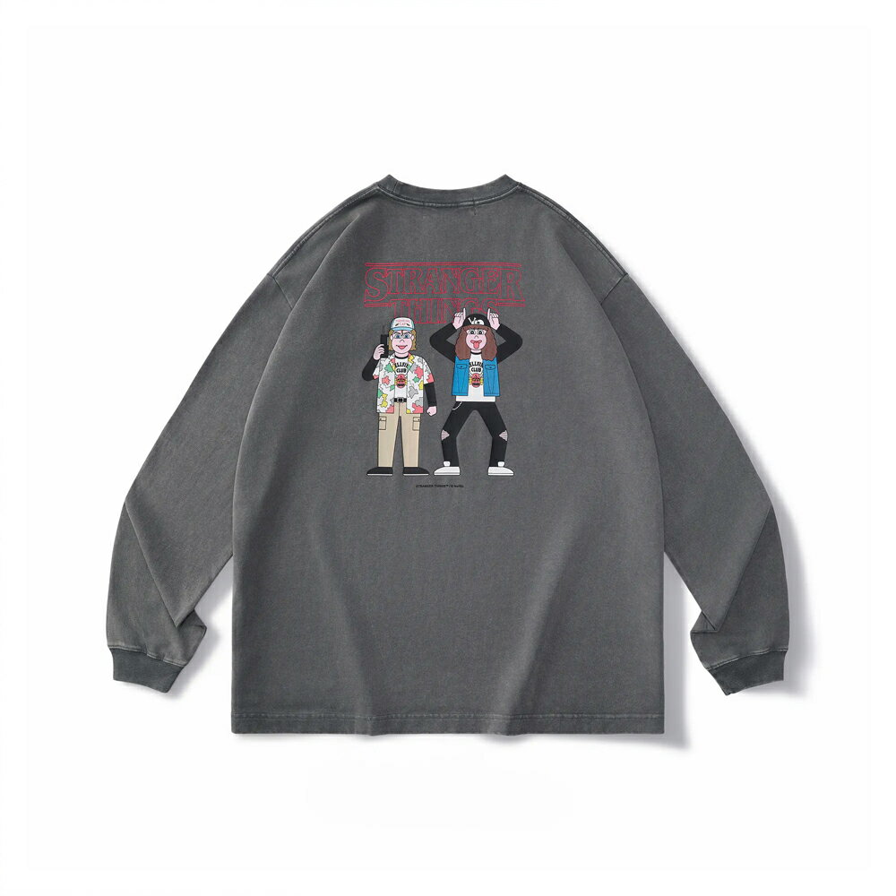 FILTER017® X Stranger Things X Jun Oson 艾迪與達斯汀長T 水泥灰 H8090