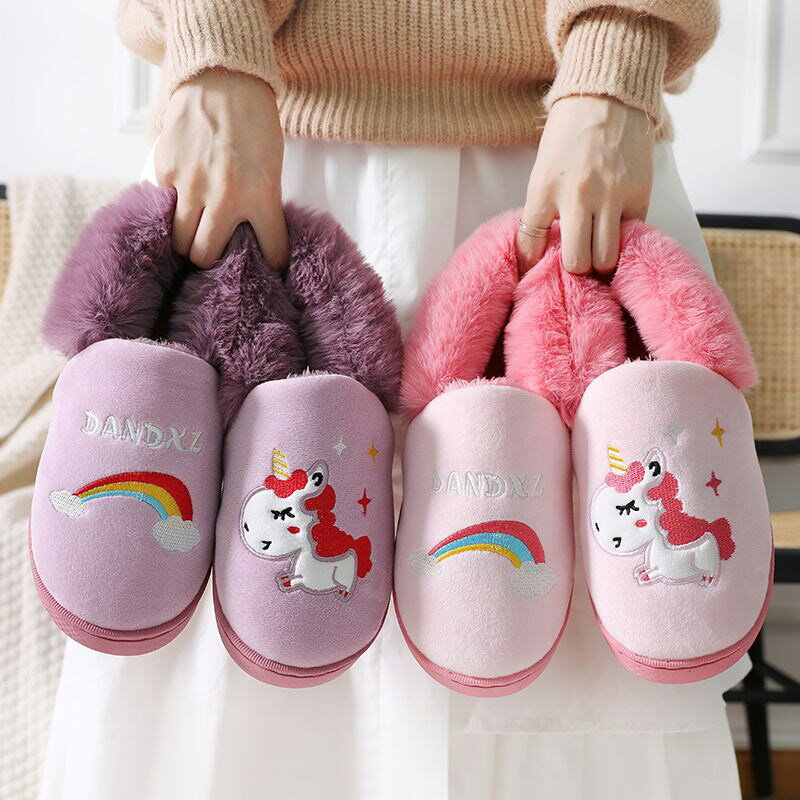 棉拖鞋女冬季保暖居家親子棉鞋舒適月子鞋室內外厚底防滑包跟棉鞋 4