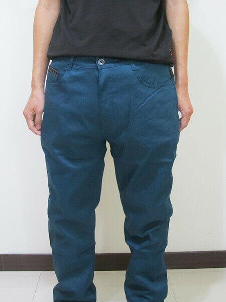 sun-e加大尺碼彈性色褲長褲、加大尺碼馬卡龍色長褲、加大尺碼休閒褲、加大尺碼彈性長褲、口袋緣格紋裝飾、腰圍有皮帶環(褲耳)、褲檔有拉鍊(321-2018-10)藍綠色 腰圍:38 40 42 44(英吋) [實體店面保障] 7