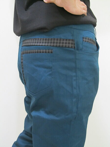 sun-e加大尺碼彈性色褲長褲、加大尺碼馬卡龍色長褲、加大尺碼休閒褲、加大尺碼彈性長褲、口袋緣格紋裝飾、腰圍有皮帶環(褲耳)、褲檔有拉鍊(321-2018-10)藍綠色 腰圍:38 40 42 44(英吋) [實體店面保障] 6