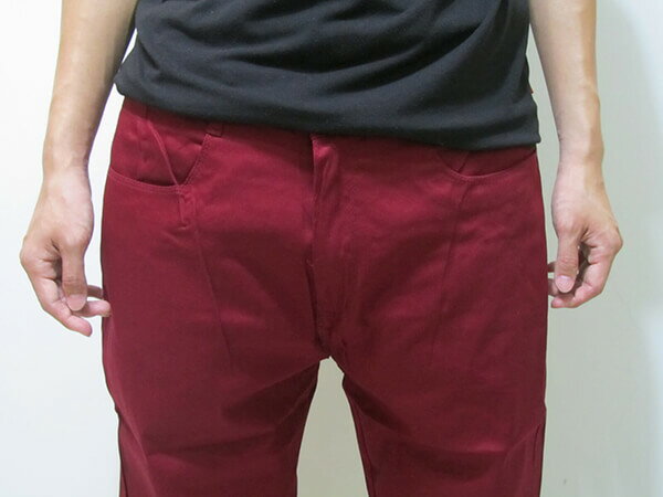 sun-e加大尺碼彈性色褲長褲、加大尺碼馬卡龍色長褲、加大尺碼休閒褲、加大尺碼彈性長褲、後口袋裝飾鈕扣、腰圍有皮帶環(褲耳)、褲檔有拉鍊(321-2027-02)紅色 腰圍:38 40 42 44(英吋) [實體店面保障] 4