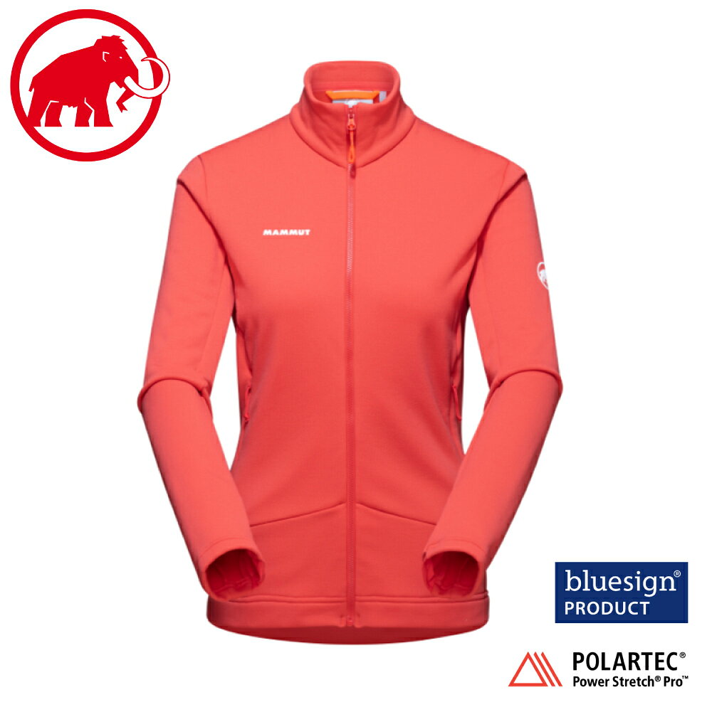 【MAMMUT 瑞士 女 Aconcagua ML Jacket 登山保暖刷毛外套《日落紅/白》】1014-03760
