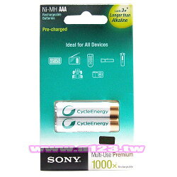 SONY新力 鎳氫低自放4號充電電池 800mAh AAA(2入)