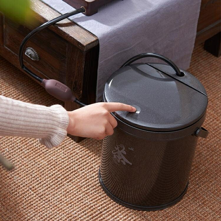 茶桶 茶水桶茶渣桶排水桶垃圾桶帶蓋廢水桶小號家用塑膠茶葉桶