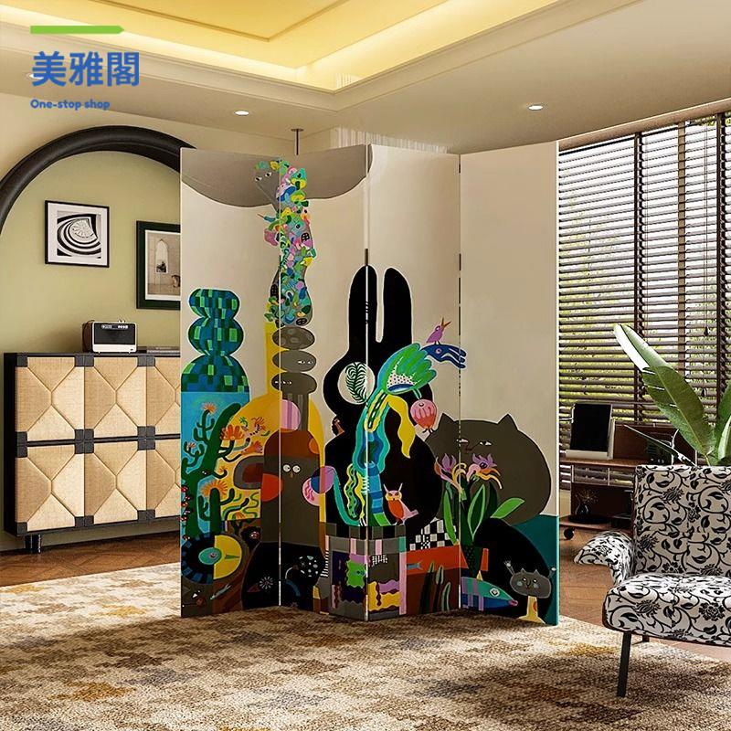 現貨 屏風 折疊屏風 隔斷 移動屏風 屏風隔斷客廳移動折疊入戶門遮擋新款正對門辦公室衛生間進門家用 八折減免 特價出 可開發票