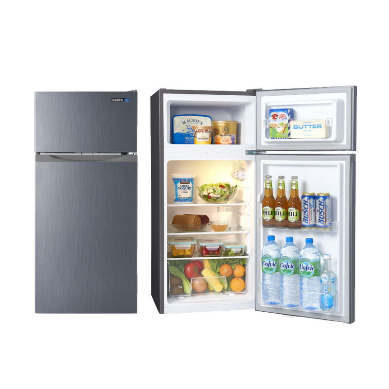 SAMPO聲寶 118公升 定頻雙門冰箱 /臺 SR-C12G【CUBE卡最高10%回饋】