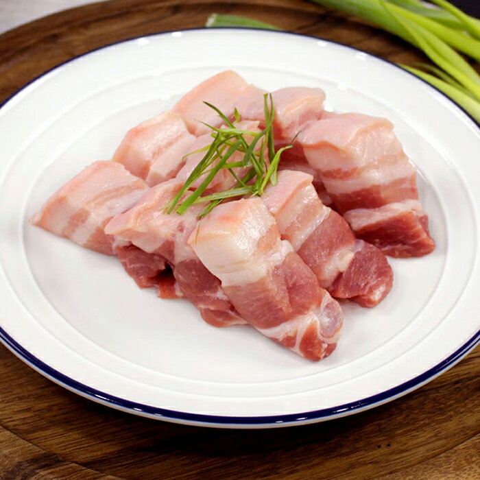 【台灣好好豬】亞麻籽．五花肉塊/300g(包)_BG005