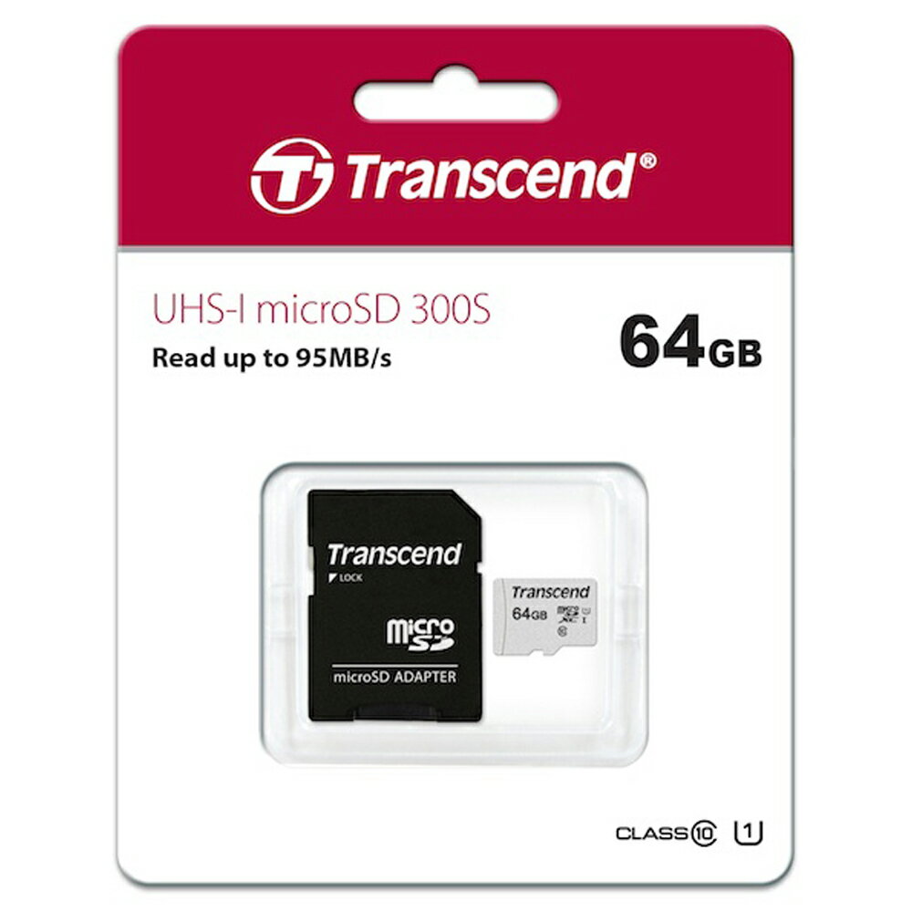 Transcend 創見 microSDXC 300S 128G 64G SDHC UHS-I U3 記憶卡 附轉卡