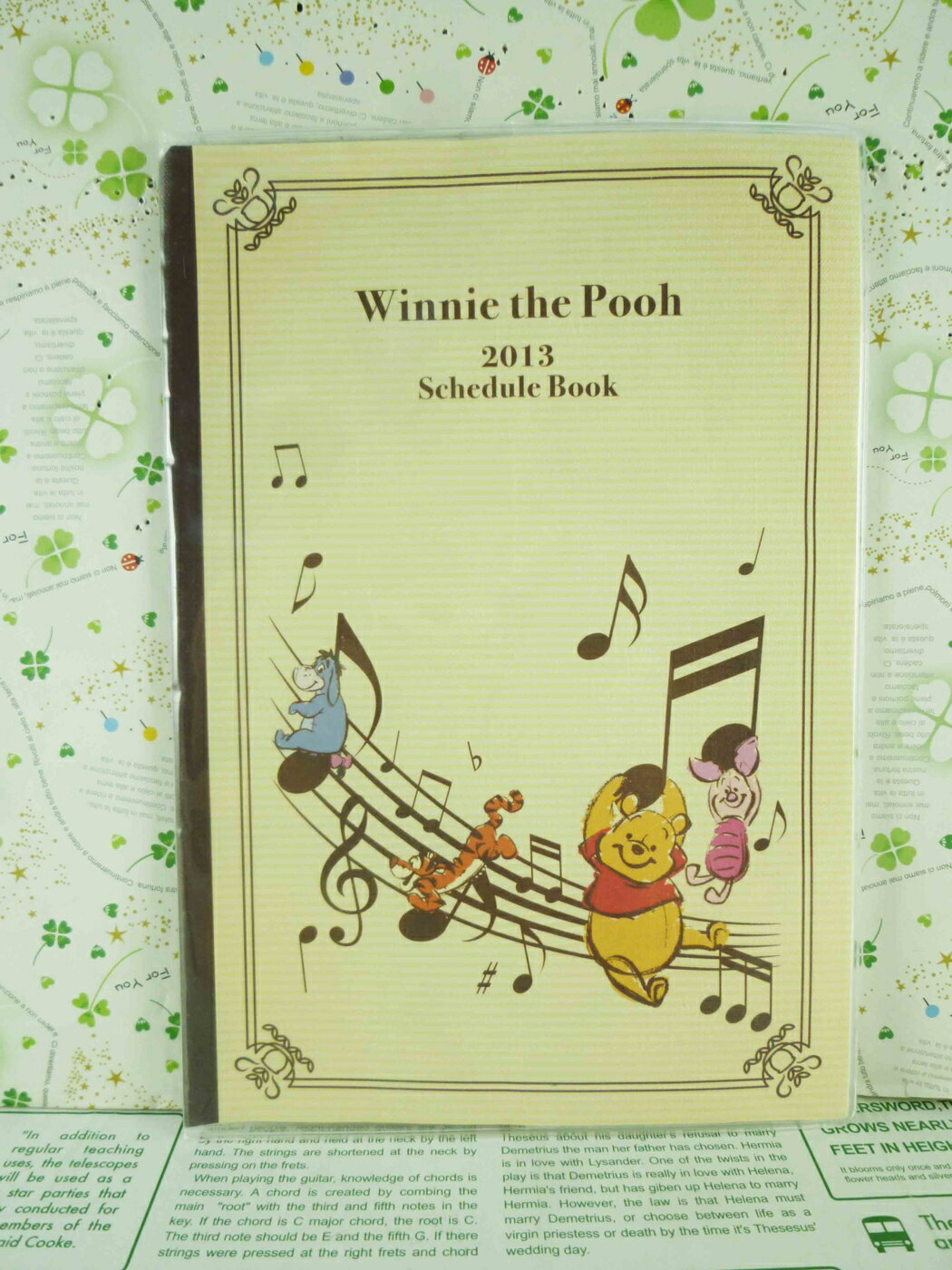 【震撼精品百貨】Winnie the Pooh 小熊維尼 證件套-音符 震撼日式精品百貨