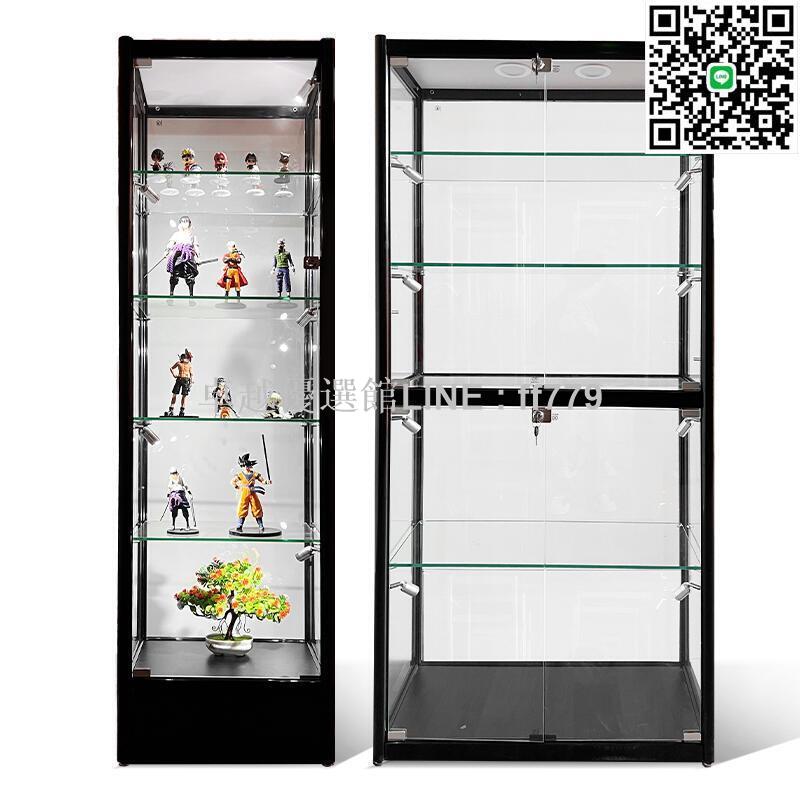 【卓越優選館】模型展示櫃透明玻璃展櫃帶鎖樂高模型產品展示櫃家用防塵禮品櫃子