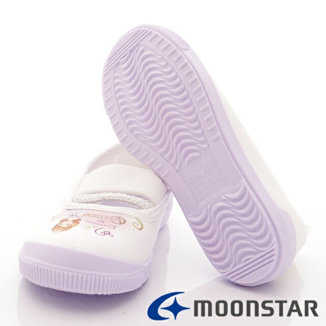 日本月星Moonstar機能童鞋迪士尼聯名系列日本製寬楦蘇菲亞公主室內鞋款S019紫(中小童段) 6