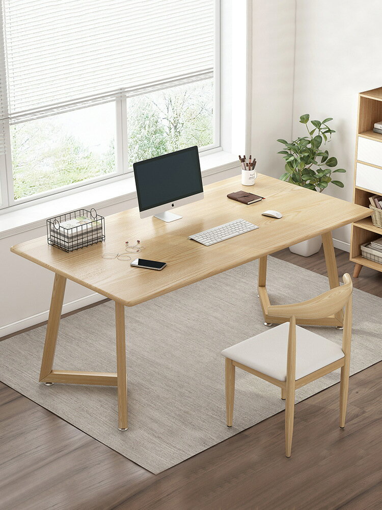 APP下單享點數9% 辦公桌家用簡易電腦桌子長方形北歐臥室書桌簡約學生寫字桌學習臺