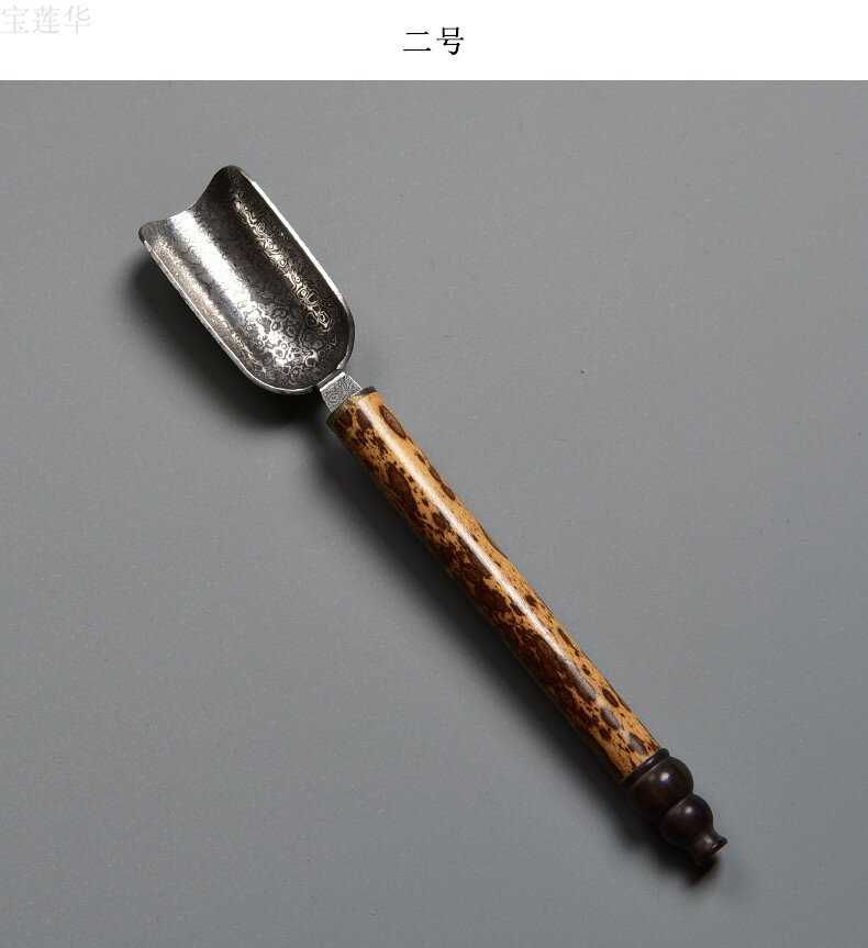 手工滿花紋梅鹿竹柄茶葉鏟 茶勺子茶鏟舀茶葉茶匙 竹制茶則鏟茶具 6