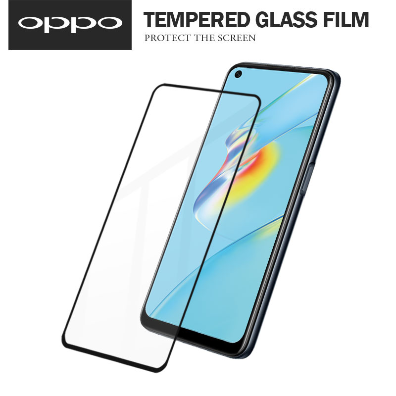 美特柏 OPPO A54 (4G) 滿版彩色全屏鋼化玻璃膜 全覆蓋鋼化膜 螢幕保護貼 防刮防爆