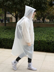 一次性雨衣加厚男女透明電動車雨衣長款全身防暴雨便攜雨披