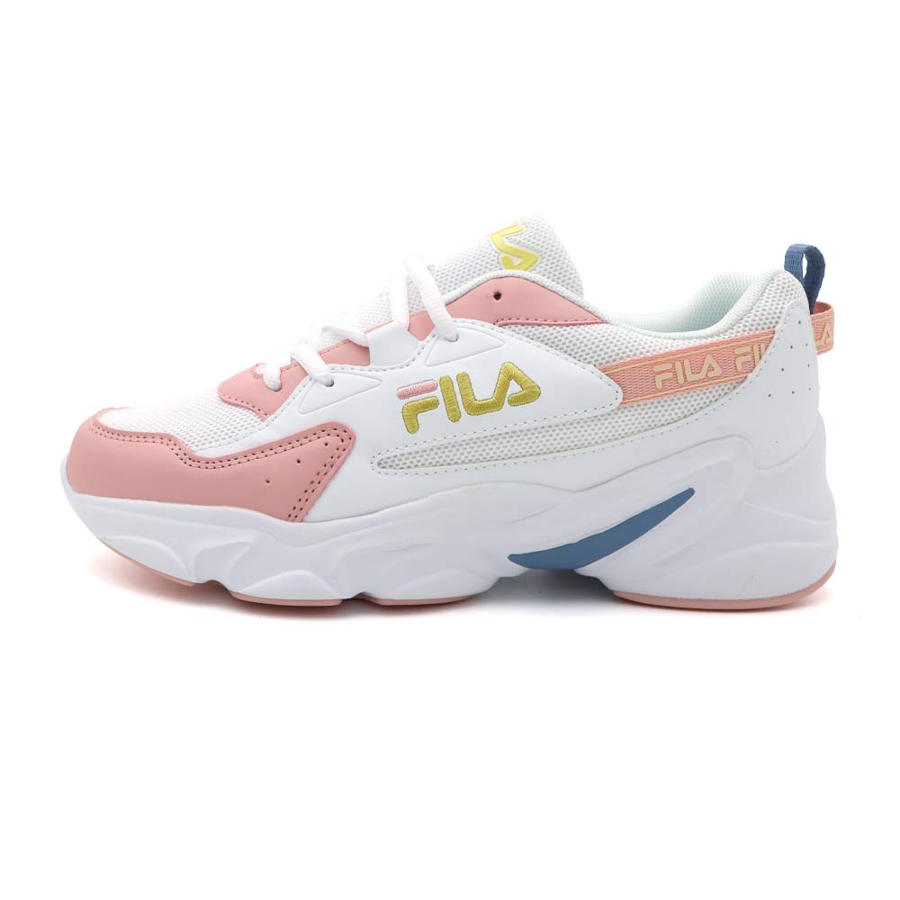 【全館滿額折】Fila Hidden Tape 7 粉紅 黃 皮革 復古 厚底 休閒 運動 老爹鞋 女款 J2280【新竹皇家5-J944X-155】