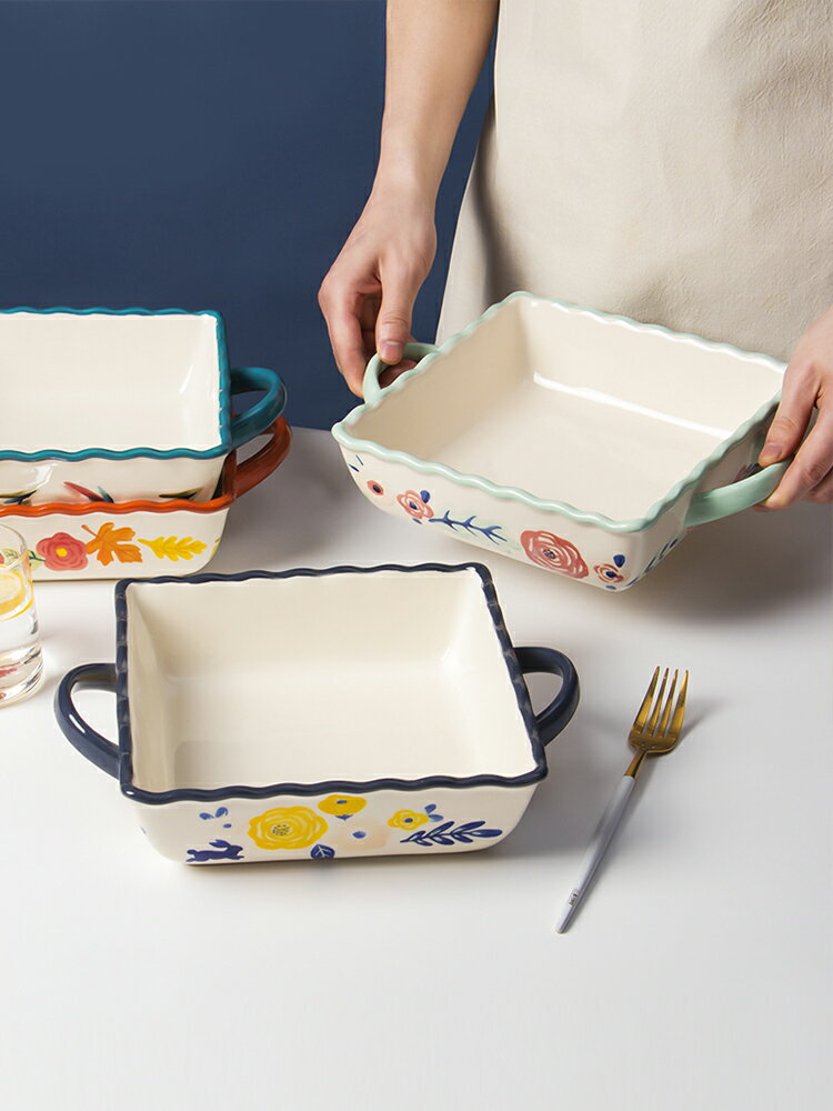陶瓷烤盤烤碗微波爐烤箱專用器皿餐具家用創意網紅盤子芝士焗飯碗