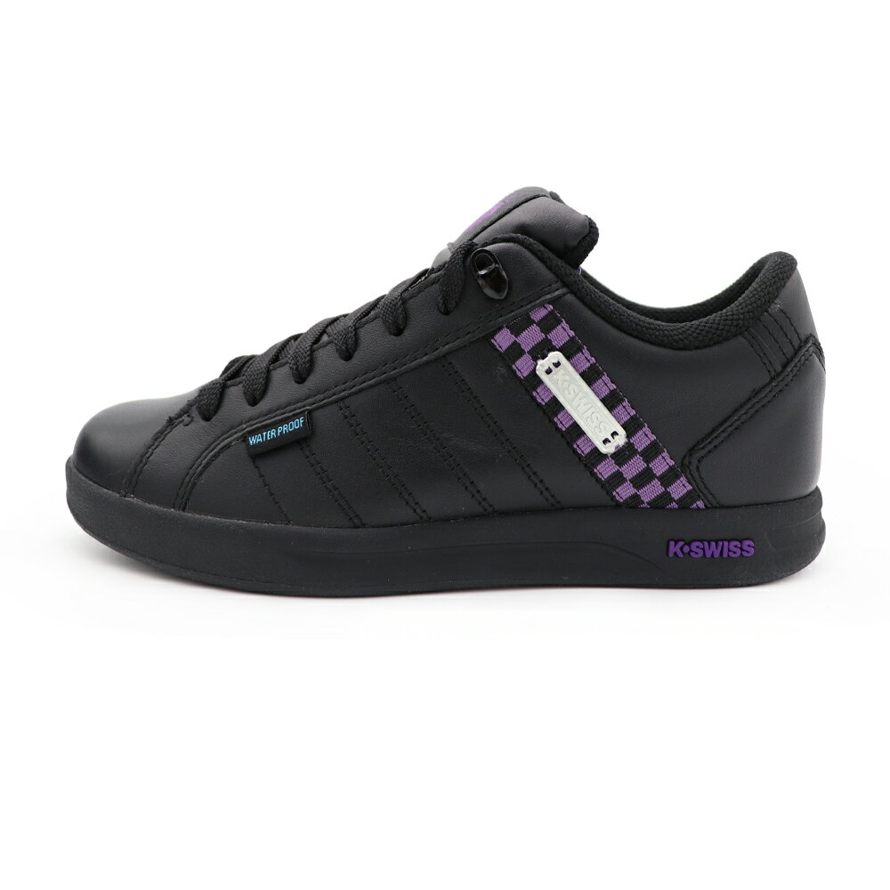 【全館滿額折】 K-swiss Lundahl Lth WP 黑紫 皮革 防水 運動 休閒鞋 女款 J2115【新竹皇家 98456-065】