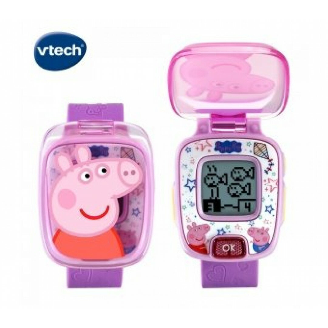 《英國 Vtech》粉紅豬小妹-多功能遊戲學習手錶-粉 東喬精品百貨