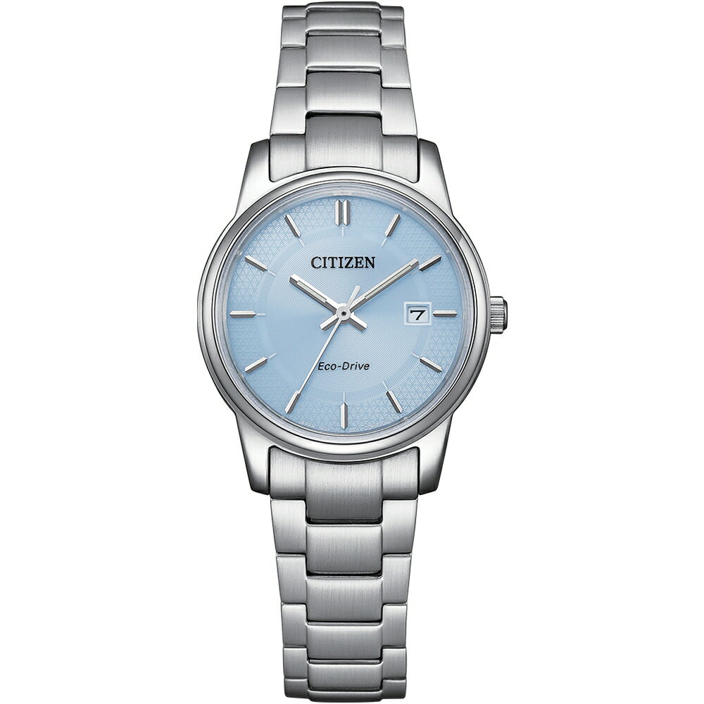 送禮首選★CITIZEN 星辰錶 藍寶石水晶鏡面簡約時尚光動能EW2318-73L 附提袋【全館滿額折價★APP下單點數4倍送】線上購買享 實體門市同步服務