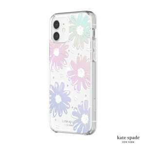 強強滾p-Kate Spade iPhone12/12Pro 6.1吋Daisy Iridescent 彩虹雛菊+白色鑲