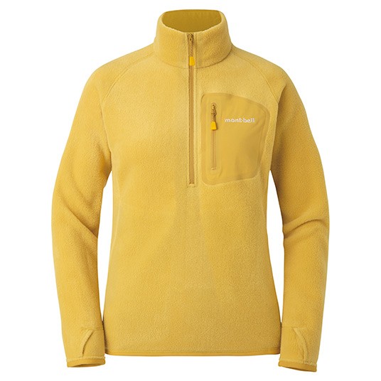 ├登山樂┤日本 Mont-Bell CP100 Pullover 女款刷毛上衣 # 1106594YL 黃色