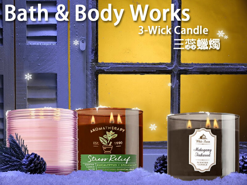 【彤彤小舖】Bath & Body Works 薰香蠟燭 三蕊燭芯 彩色玻璃系列 411g BBW美國原廠