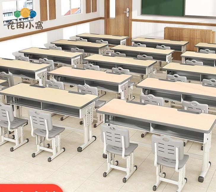 【花田小窩】 兒童雙人學習桌子 小學生書桌 家用寫字桌椅 男孩女孩作業課桌椅套裝 8折優惠 免運 工廠現貨