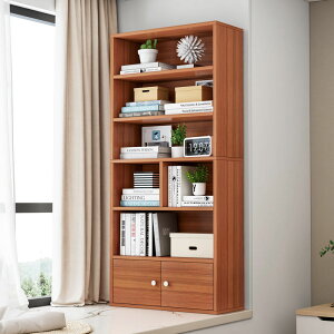 書架置物架落地現代簡約小型簡易家用飄窗書櫃臥室收納櫃靠墻櫃子