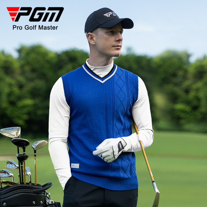 【元素運動】PGM高爾夫馬甲男士毛衣背心秋冬季保暖V領針織衫服裝男裝衣服