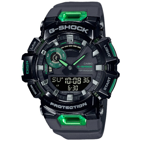 CASIO卡西歐 G-SHOCK GBA-900SM-1A3 藍芽多功能半透明運動腕錶 / 黑綠 48.9mm｜樂天全館特惠中★指定刷卡回饋10%