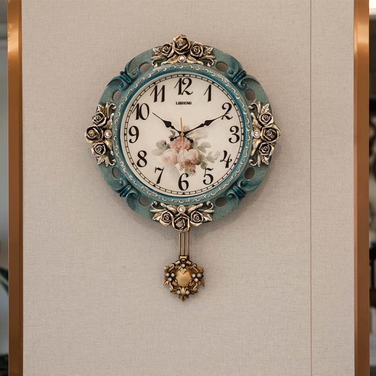 免運 歐式鐘表家用客廳掛鐘壁掛復古美式創意時尚裝飾墻壁靜音臥室時鐘