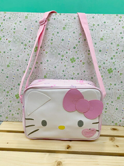 【震撼精品百貨】Hello Kitty 凱蒂貓 KITTY斜背包-粉大頭#22038 震撼日式精品百貨