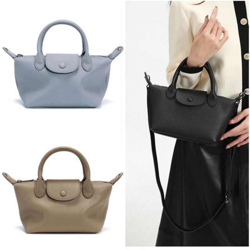 【米蘭精品】現貨+預購 真牛皮側背包手提包真皮革斜背包單肩包托特包隨身包-高級荔枝紋女包包3色74mk88