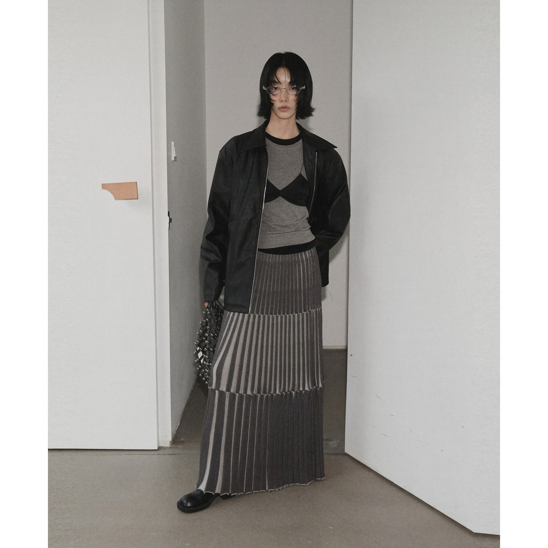 【復古加厚百褶】半身裙 百褶裙 長裙 針織裙 秋冬裙 大裙襬設計 加厚保暖 垂感飄逸 文藝復古風 秋冬內搭穿搭