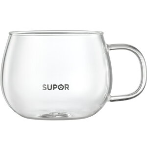 蘇泊爾玻璃冷水杯涼水杯家用耐熱高溫大容量泡茶杯涼白開水杯套裝