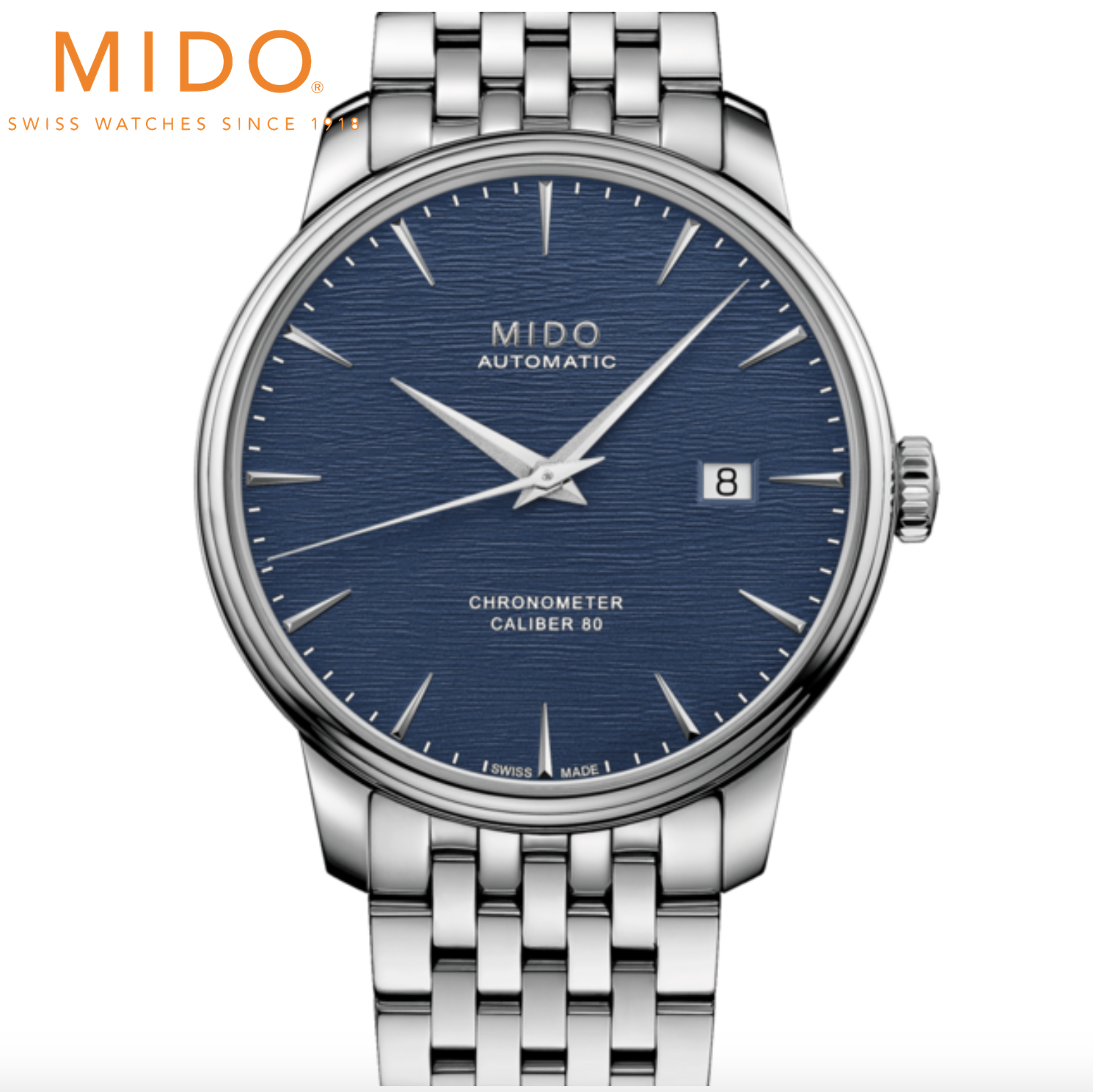 MIDO 美度 永恆系列 矽游絲天文台機械男錶 M0274081104100 藍/40mm