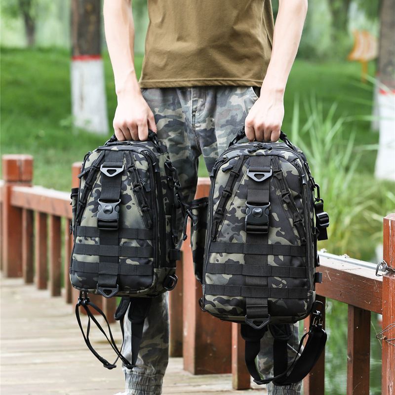 新款單肩背路亞包斜挎多功能腰包雙肩包釣魚竿包專用背包大號裝備
