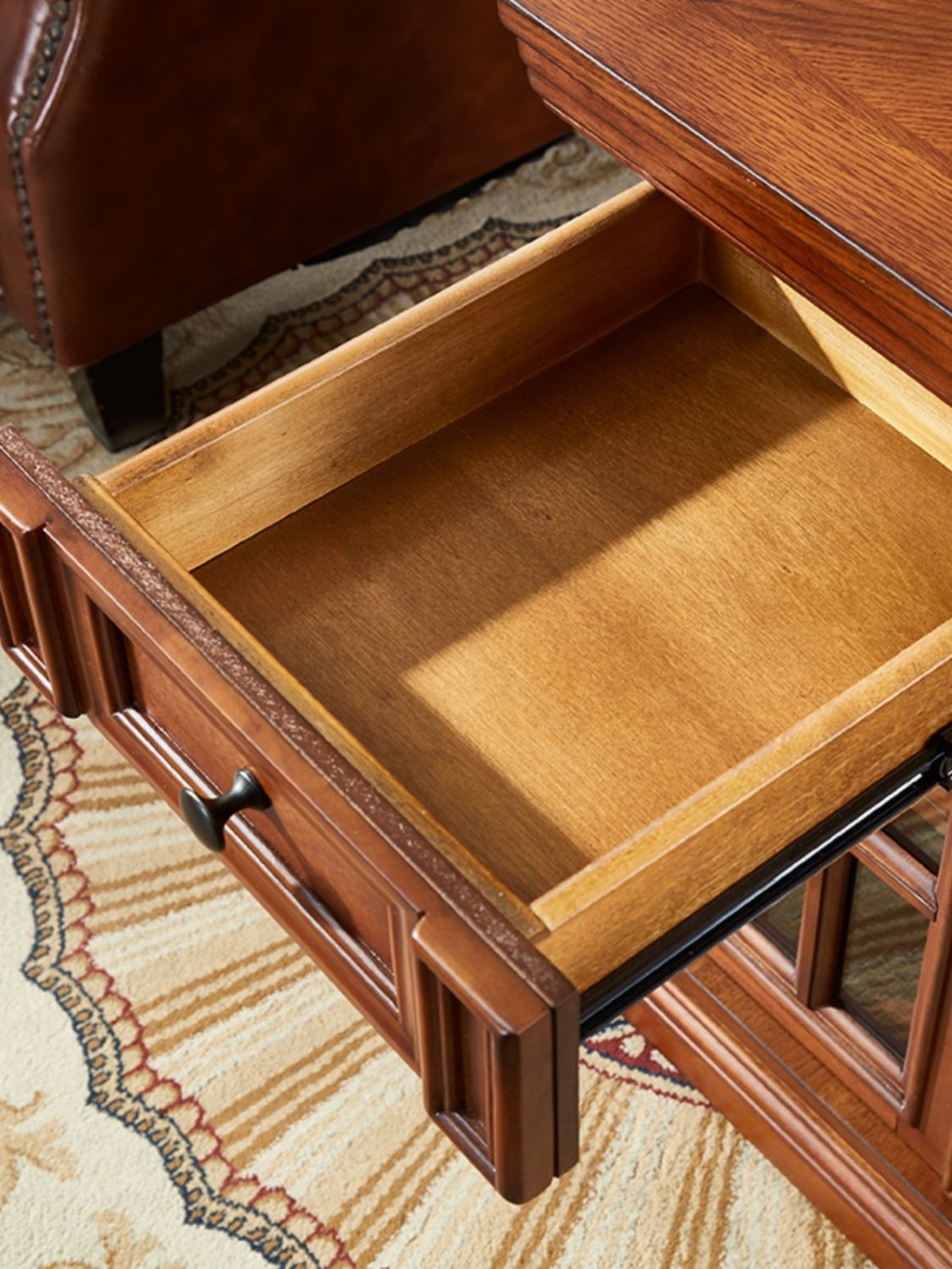 家具 書桌 邊桌 床頭櫃 設計師家具美式沙發側邊櫃實木小眾邊幾床頭收納櫃家用角幾小邊桌 3