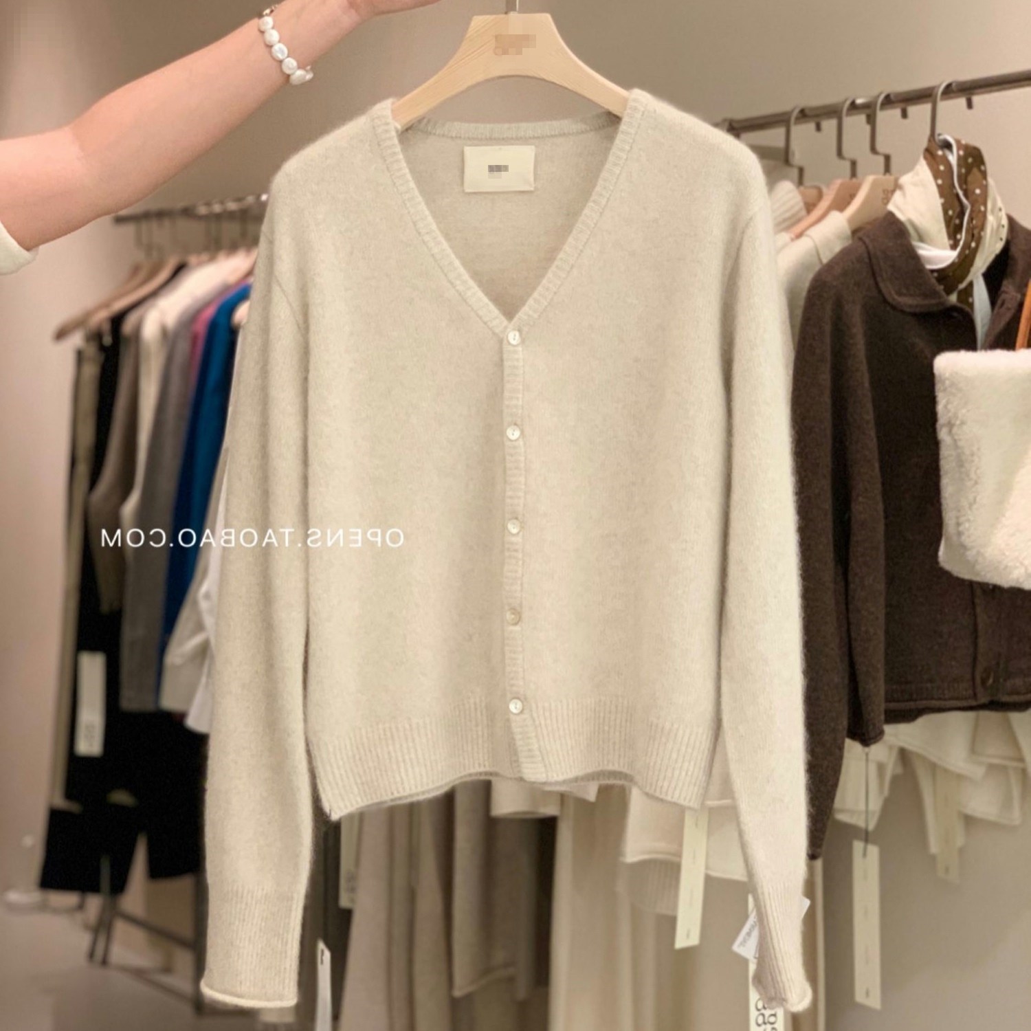 【反季女裝清倉特價】商場尾貨清倉短款針織開衫女秋冬韓國毛衣