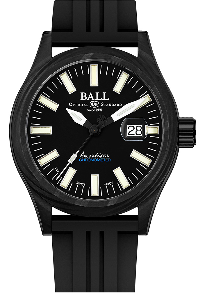 BALL 波爾錶 Engineer III CarboLIGHT 系列 自動上鍊機械腕錶(NM3028C-P1CJ-BK)-43mm-黑面膠帶【刷卡回饋 分期0利率】【APP下單4%點數回饋】